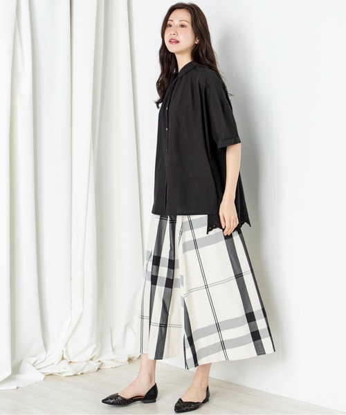 MILLION CARATS（ミリオンカラッツ）の「【STYLE4】バックスカラップチュニック（シャツ/ブラウス・レディース・オフホワイト/パープル/ブラック・FREE）」の13枚目の写真