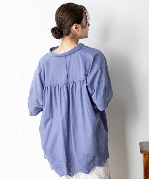 MILLION CARATS（ミリオンカラッツ）の「【STYLE4】バックスカラップチュニック（シャツ/ブラウス・レディース・オフホワイト/パープル/ブラック・FREE）」の18枚目の写真