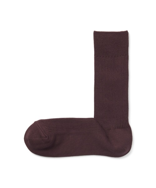 無印良品（ムジルシリョウヒン）の「足なり直角　ズレ落ちにくい　リブ編み靴下（紳士）（ソックス/靴下・メンズ・チャコールグレー/ホワイト/ブラウン系1/ブラック/カーキ/グレー/ネイビー系/ブラウン/オフホワイト/オレンジ系2/ボルドー/ブルー/キナリ/ダークグリーン・25-27CM/27-29cm）」の13枚目の写真