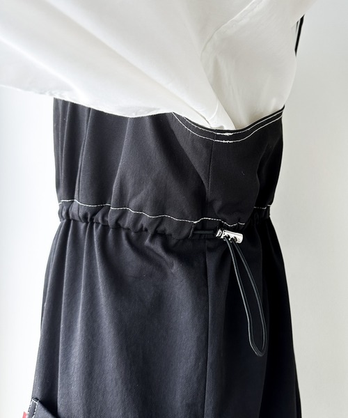 Java(ジャバ)の「《Javaジャバコラボ》1枚で旬な着こなしが完成。配色ステッチ ミリタリーサロペット(サロペット/オーバーオール・レディース・ブラック/カーキ・X-LARGE/SMALL/MEDIUM/LARGE)」の13枚目の写真