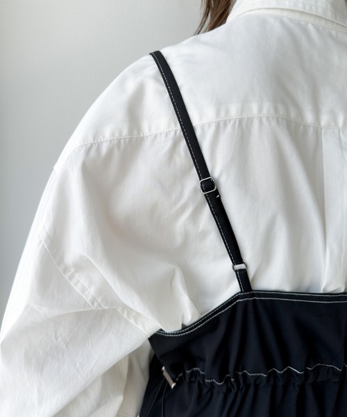 Java(ジャバ)の「《Javaジャバコラボ》1枚で旬な着こなしが完成。配色ステッチ ミリタリーサロペット(サロペット/オーバーオール・レディース・ブラック/カーキ・X-LARGE/SMALL/MEDIUM/LARGE)」の14枚目の写真