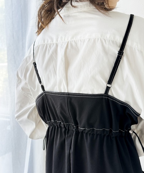 Java(ジャバ)の「《Javaジャバコラボ》1枚で旬な着こなしが完成。配色ステッチ ミリタリーサロペット(サロペット/オーバーオール・レディース・ブラック/カーキ・X-LARGE/SMALL/MEDIUM/LARGE)」の11枚目の写真