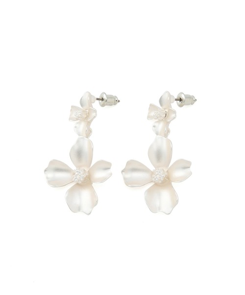 VIS（ビス）の「ダブルフラワーピアス（ピアス（両耳用）・レディース・シルバー/ゴールド・FREE）」の9枚目の写真