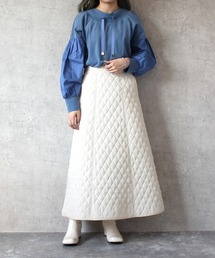 キルトロングスカート