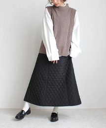キルトロングスカート