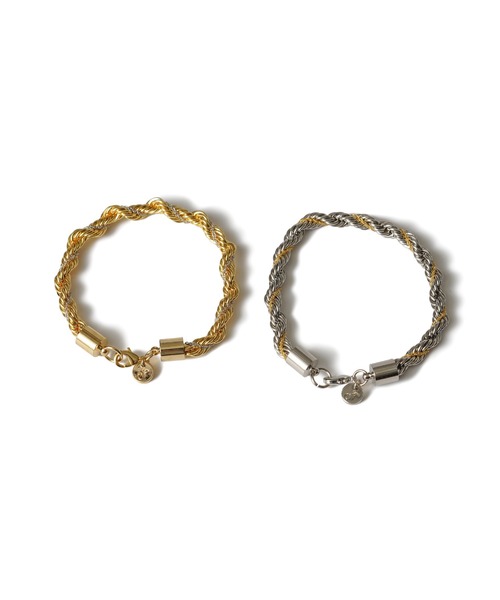 Subciety(サブサエティ)の「TWIST COMBI CHAIN BRACELET(ブレスレット・メンズ・シルバー×ゴールド/ゴールド系その他・FREE)」の3枚目の写真