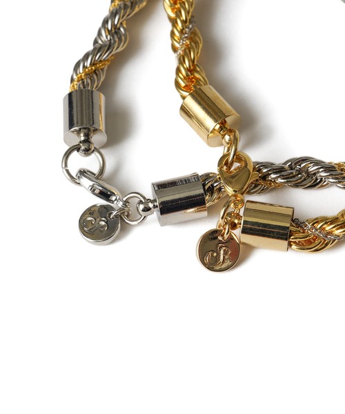 Subciety(サブサエティ)の「TWIST COMBI CHAIN BRACELET(ブレスレット・メンズ・シルバー×ゴールド/ゴールド系その他・FREE)」の5枚目の写真