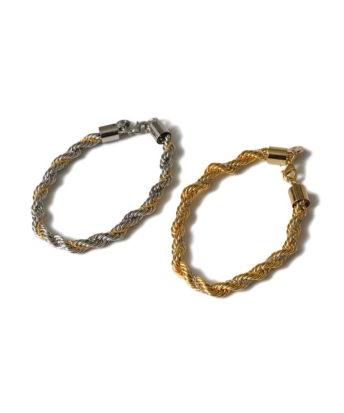 Subciety(サブサエティ)の「TWIST COMBI CHAIN BRACELET(ブレスレット・メンズ・シルバー×ゴールド/ゴールド系その他・FREE)」の9枚目の写真