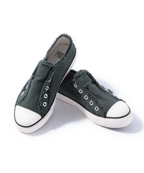 coen(コーエン)の「キャンバススリッポン15FW(スリッポン・レディース・ネイビー/ダークグリーン/ベージュ/ホワイト・LARGE/SMALL/MEDIUM)」の3枚目の写真