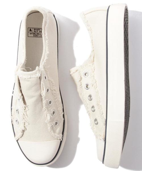 coen(コーエン)の「キャンバススリッポン15FW(スリッポン・レディース・ネイビー/ダークグリーン/ベージュ/ホワイト・LARGE/SMALL/MEDIUM)」の10枚目の写真