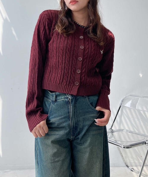 未使用☆定価2.3万☆アズノウアズドゥバズ　ケーブルニットカーディガン　ネパール 未使用☆定価2.3万☆アズノウアズドゥバズ ケーブルニットカーディガン