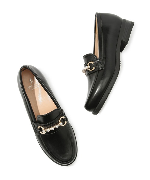 ROPE' PICNIC（ロペピクニック）の「晴雨兼用/洗えるパールビット＆ビジューバックルローファー（ローファー・レディース・ブラック/ブラック系その他2・23.0cm/23.5cm/24.0cm/24.5cm）」の3枚目の写真