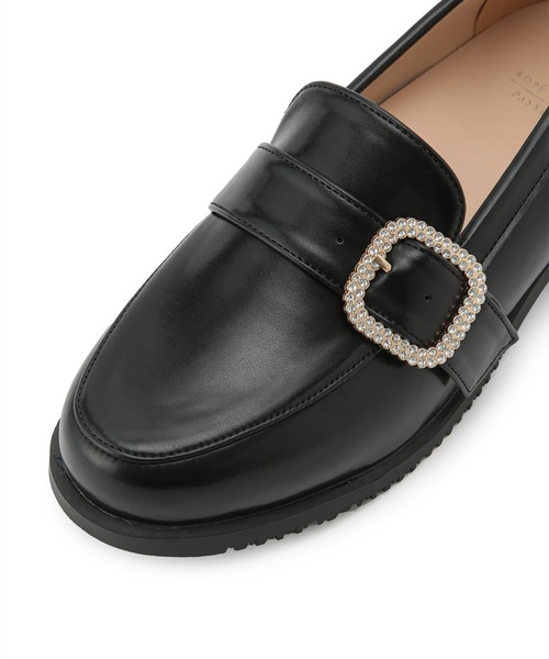 ROPE' PICNIC（ロペピクニック）の「晴雨兼用/洗えるパールビット＆ビジューバックルローファー（ローファー・レディース・ブラック/ブラック系その他2・23.0cm/23.5cm/24.0cm/24.5cm）」の7枚目の写真