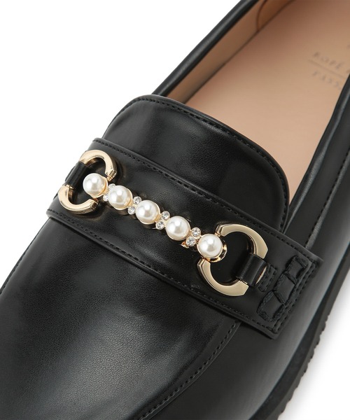 ROPE' PICNIC（ロペピクニック）の「晴雨兼用/洗えるパールビット＆ビジューバックルローファー（ローファー・レディース・ブラック/ブラック系その他2・23.0cm/23.5cm/24.0cm/24.5cm）」の10枚目の写真