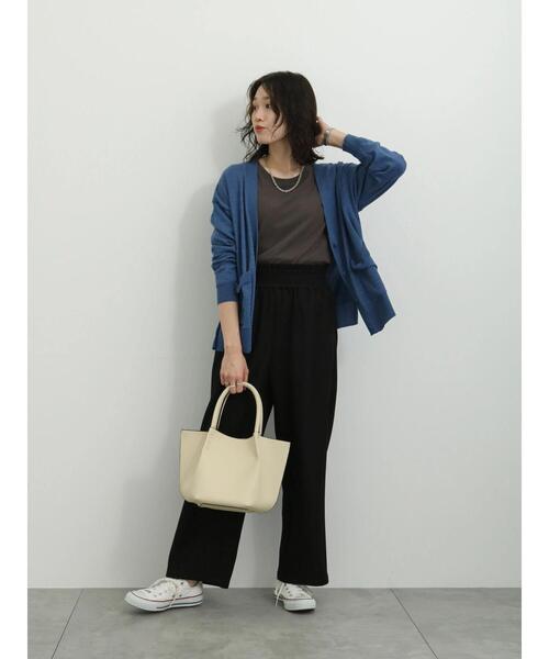 Samansa Mos2 blue（サマンサモスモスブルー）の「合皮ハンドバッグ（ハンドバッグ・レディース・カーキ/ブラック/キナリ・F）」の6枚目の写真