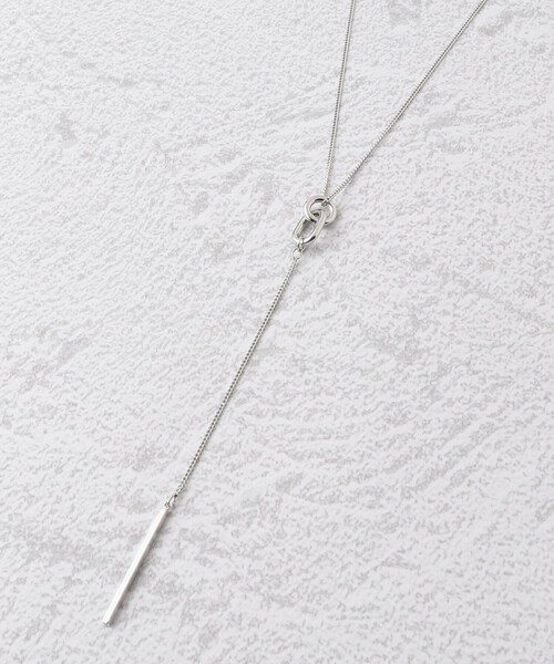 OPAQUE.CLIP（オペークドットクリップ）の「◆ミニメタルリング×バーY字ネックレス（ネックレス・レディース・シルバー/ゴールド・00）」の2枚目の写真