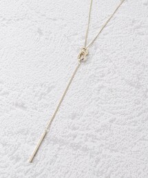 OPAQUE.CLIP | ミニメタルリング×バーY字ネックレス(ネックレス)