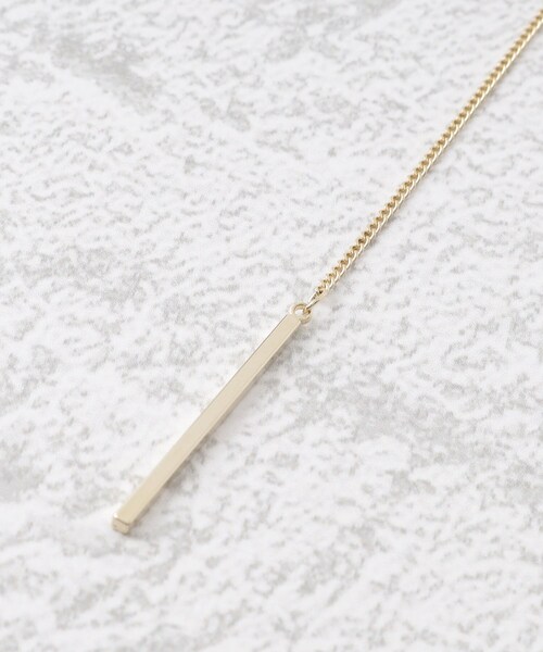 OPAQUE.CLIP（オペークドットクリップ）の「◆ミニメタルリング×バーY字ネックレス（ネックレス・レディース・シルバー/ゴールド・00）」の5枚目の写真