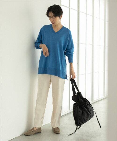 OPAQUE.CLIP（オペークドットクリップ）の「◆【2WAY／A4サイズ対応】キルティングドロストリボンショルダー（トートバッグ・レディース・グレー/カーキ/ブラック/ベージュ・00）」の9枚目の写真