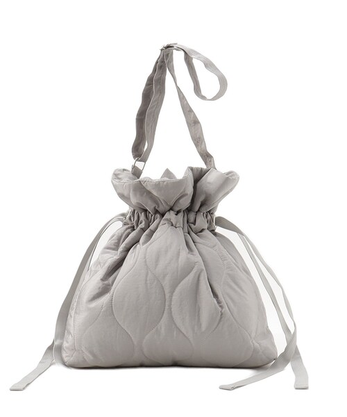 OPAQUE.CLIP（オペークドットクリップ）の「◆【2WAY／A4サイズ対応】キルティングドロストリボンショルダー（トートバッグ・レディース・グレー/カーキ/ブラック/ベージュ・00）」の21枚目の写真