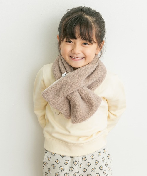 URBAN RESEARCH DOORS（アーバンリサーチドアーズ）の「ボアリバーシブルマフラー(KIDS)（マフラー・キッズ・グレー系その他/ブラック・ONE）」の6枚目の写真
