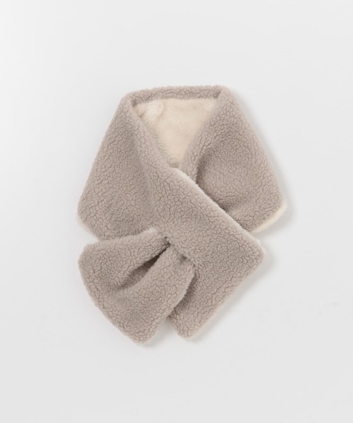 URBAN RESEARCH DOORS（アーバンリサーチドアーズ）の「ボアリバーシブルマフラー(KIDS)（マフラー・キッズ・グレー系その他/ブラック・ONE）」の9枚目の写真