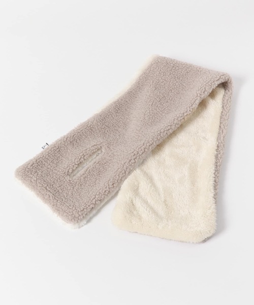 URBAN RESEARCH DOORS（アーバンリサーチドアーズ）の「ボアリバーシブルマフラー(KIDS)（マフラー・キッズ・グレー系その他/ブラック・ONE）」の11枚目の写真