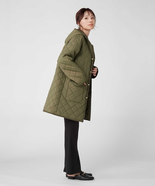 HONEYSUCKLE ROSE（ハニーサックルローズ）の「【HONEYSUCKLE ROSE】フードキルティングコート（その他アウター・レディース・ブラック/カーキブラウン・M/L）」の14枚目の写真