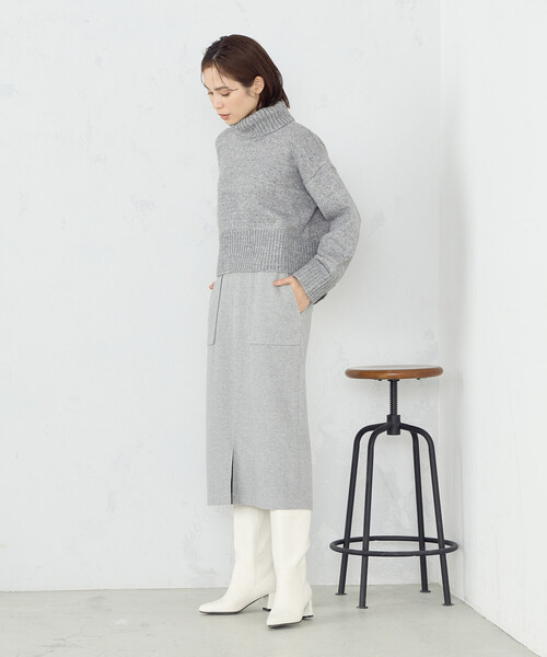 COMME CA MODELS(コムサモデルズ)の「ボックスタイトスカート(スカート・レディース・ライトグレー/ブラック/ベージュ・X-SMALL/SMALL/MEDIUM/LARGE/X-LARGE)」の6枚目の写真