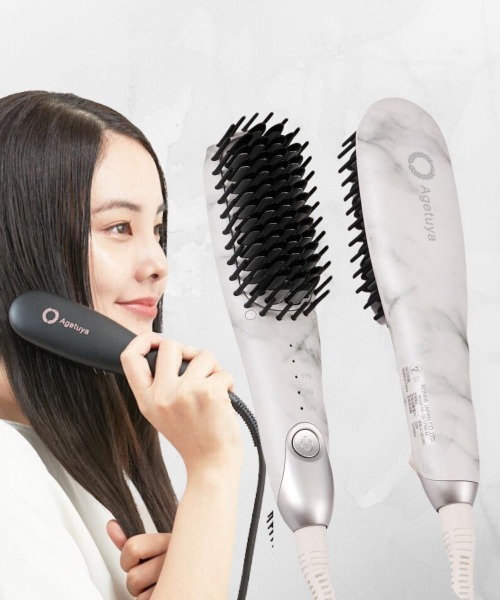 AGETUYA(アゲツヤ)の「ポータブルミニブラシアイロン(美容器具・レディース・ホワイト/ブラック/ストーン・ONE SIZE)」の3枚目の写真