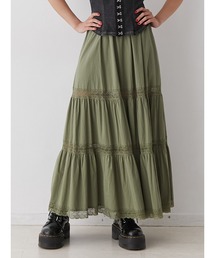 jouetie | レースドッキングティアードロングスカート(スカート)