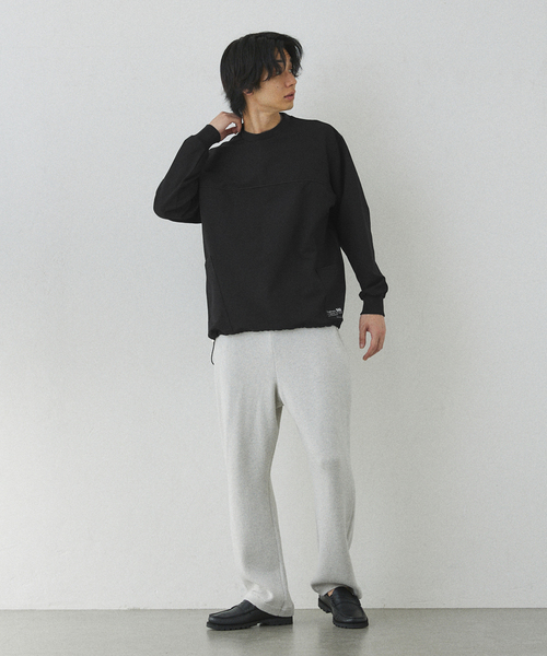 417 EDIFICE（フォーワンセブンエディフィス）の「【Warm Woven】 リブプルオーバー（Tシャツ/カットソー・メンズ・グレー/ブラック・LARGE/MEDIUM）」の5枚目の写真