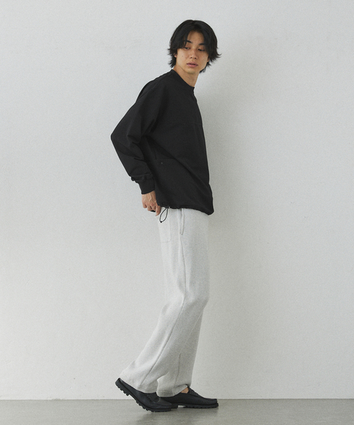 417 EDIFICE（フォーワンセブンエディフィス）の「【Warm Woven】 リブプルオーバー（Tシャツ/カットソー・メンズ・グレー/ブラック・LARGE/MEDIUM）」の6枚目の写真