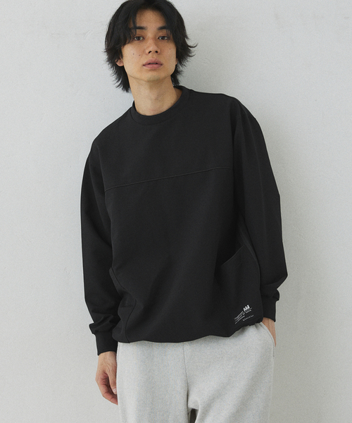 417 EDIFICE（フォーワンセブンエディフィス）の「【Warm Woven】 リブプルオーバー（Tシャツ/カットソー・メンズ・グレー/ブラック・LARGE/MEDIUM）」の8枚目の写真