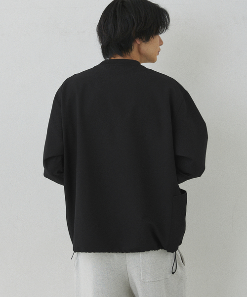 417 EDIFICE（フォーワンセブンエディフィス）の「【Warm Woven】 リブプルオーバー（Tシャツ/カットソー・メンズ・グレー/ブラック・LARGE/MEDIUM）」の10枚目の写真