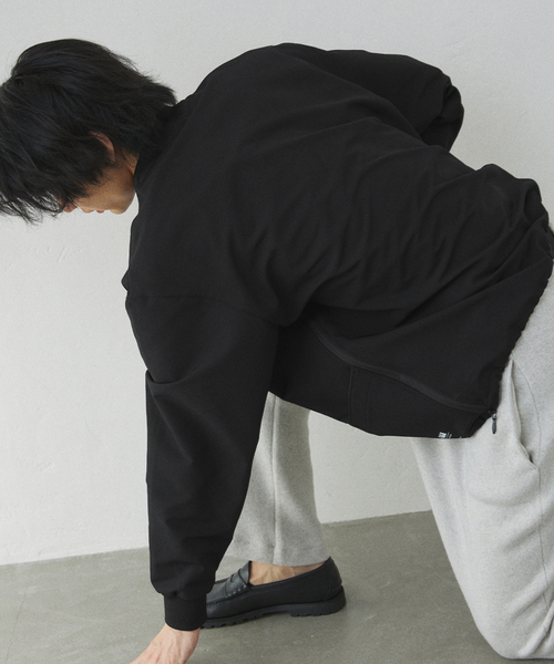 417 EDIFICE（フォーワンセブンエディフィス）の「【Warm Woven】 リブプルオーバー（Tシャツ/カットソー・メンズ・グレー/ブラック・LARGE/MEDIUM）」の13枚目の写真