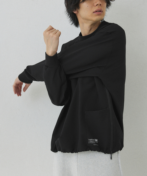 417 EDIFICE（フォーワンセブンエディフィス）の「【Warm Woven】 リブプルオーバー（Tシャツ/カットソー・メンズ・グレー/ブラック・LARGE/MEDIUM）」の14枚目の写真