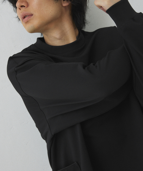 417 EDIFICE（フォーワンセブンエディフィス）の「【Warm Woven】 リブプルオーバー（Tシャツ/カットソー・メンズ・グレー/ブラック・LARGE/MEDIUM）」の16枚目の写真