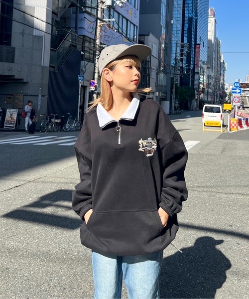 STAYGOLD LA ネイビー ハーフジップウェア - メルカリ