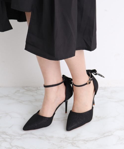Miniministore(ミニミニストア)の「サンダル ピンヒール パーティー(パンプス・レディース・ブラック/アイボリー・24.5cm/23.0cm/22.5cm/23.5cm/24.0cm)」の11枚目の写真
