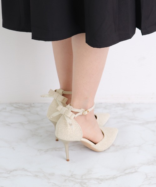 Miniministore(ミニミニストア)の「サンダル ピンヒール パーティー(パンプス・レディース・ブラック/アイボリー・24.5cm/23.0cm/22.5cm/23.5cm/24.0cm)」の17枚目の写真