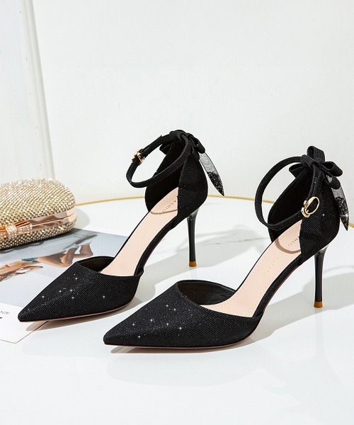 Miniministore(ミニミニストア)の「サンダル ピンヒール パーティー(パンプス・レディース・ブラック/アイボリー・24.5cm/23.0cm/22.5cm/23.5cm/24.0cm)」の21枚目の写真
