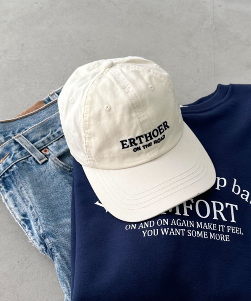 CLEA（クレア）の「フロントロゴ刺繍コットンキャップ（キャップ・レディース・ネイビー/ピンク/グリーン/ブラウン/ブラック/ホワイト/ベージュ・FREE）」の12枚目の写真