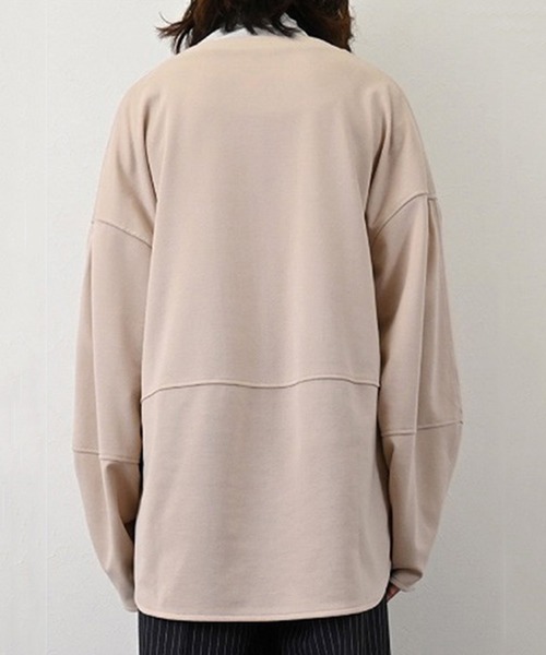STYLEBLOCK(スタイルブロック)の「ポンチキーネックトップス(Tシャツ/カットソー・レディース・ベージュ/ブルー/ブラック・M)」の7枚目の写真