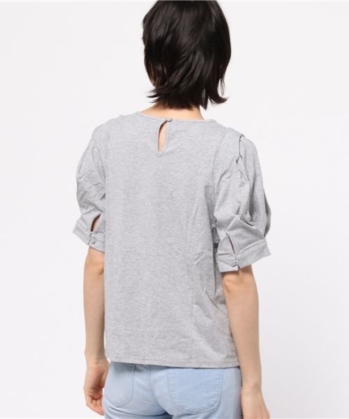 OUTLET（アウトレット）の「【Ciaopanic】袖タックBLカットソー（シャツ/ブラウス・レディース・ピンク/ホワイト/グレー/ネイビー/イエロー・FREE）」の13枚目の写真
