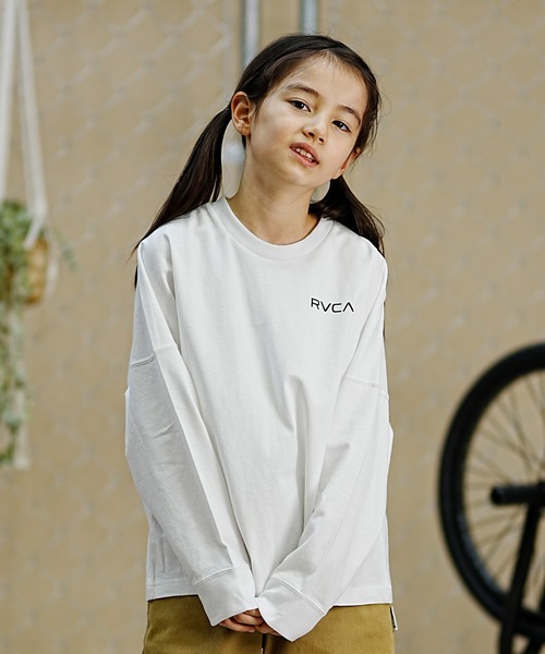 RVCA（ルーカ）の「RVCA/ルーカ キッズ ロングTシャツ ロンT バンダナ柄 BE045-058（Tシャツ/カットソー・キッズ・ホワイト/ブラック・140cm/130cm/160cm/150cm）」の3枚目の写真