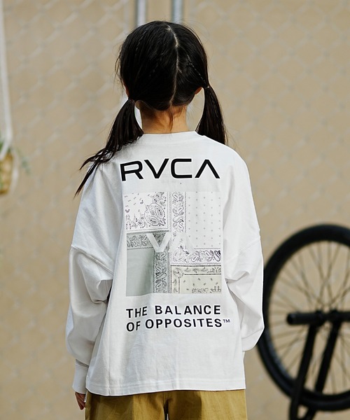 RVCA（ルーカ）の「RVCA/ルーカ キッズ ロングTシャツ ロンT バンダナ柄 BE045-058（Tシャツ/カットソー・キッズ・ホワイト/ブラック・140cm/130cm/160cm/150cm）」の4枚目の写真