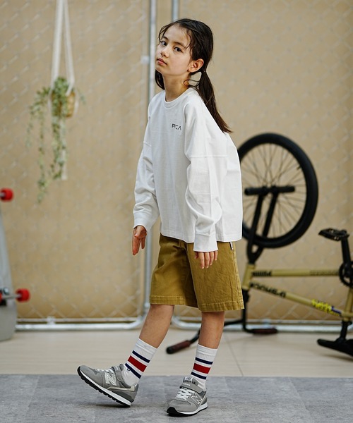 RVCA（ルーカ）の「RVCA/ルーカ キッズ ロングTシャツ ロンT バンダナ柄 BE045-058（Tシャツ/カットソー・キッズ・ホワイト/ブラック・140cm/130cm/160cm/150cm）」の6枚目の写真