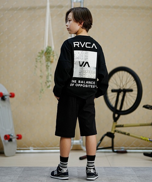 RVCA（ルーカ）の「RVCA/ルーカ キッズ ロングTシャツ ロンT バンダナ柄 BE045-058（Tシャツ/カットソー・キッズ・ホワイト/ブラック・140cm/130cm/160cm/150cm）」の14枚目の写真