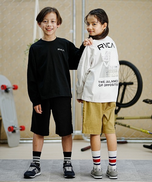 RVCA（ルーカ）の「RVCA/ルーカ キッズ ロングTシャツ ロンT バンダナ柄 BE045-058（Tシャツ/カットソー・キッズ・ホワイト/ブラック・140cm/130cm/160cm/150cm）」の17枚目の写真